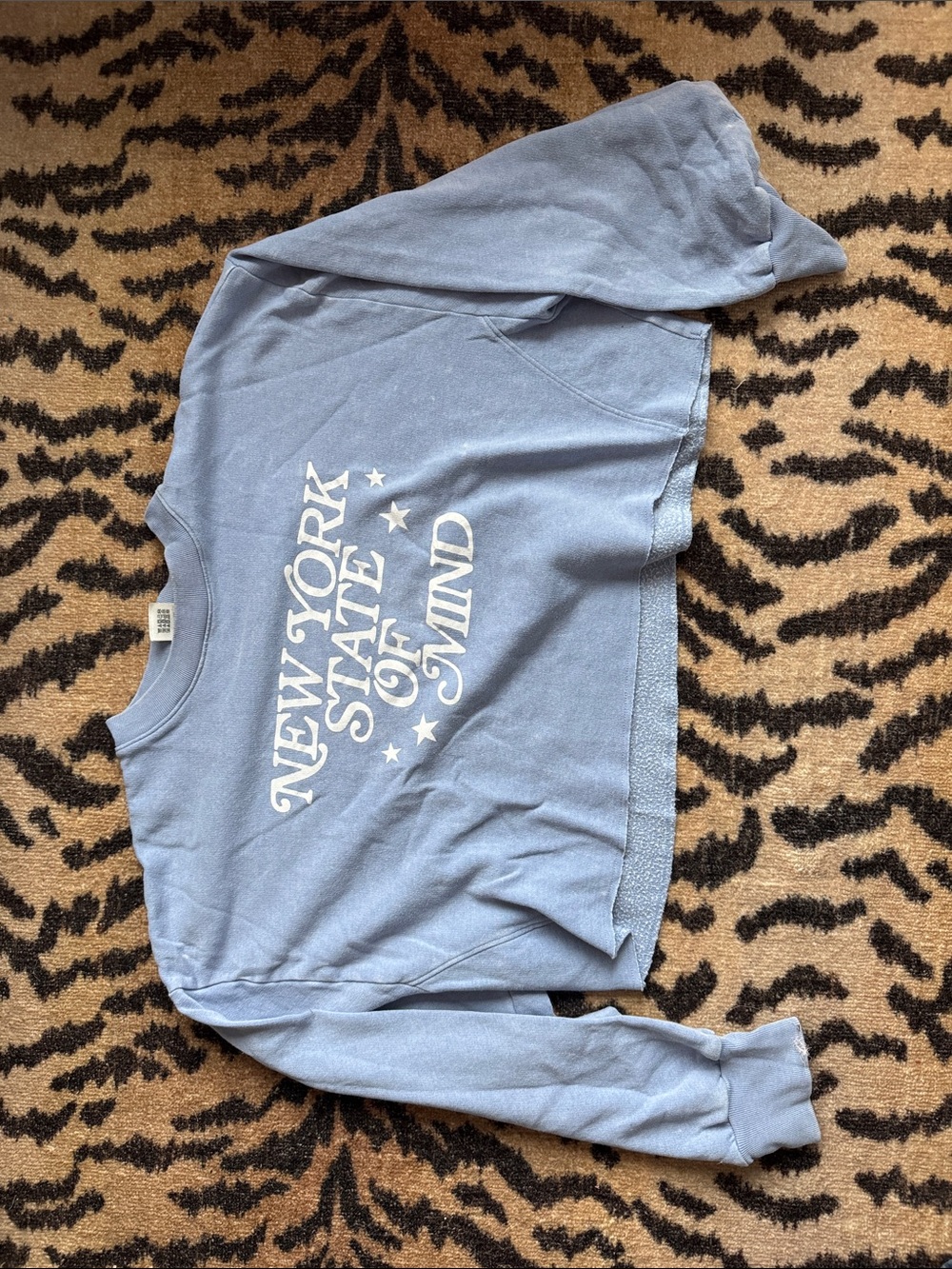 PINK Victoria's Secret Powder Blue 'New York State of Mind' Graphic Sweatshirt